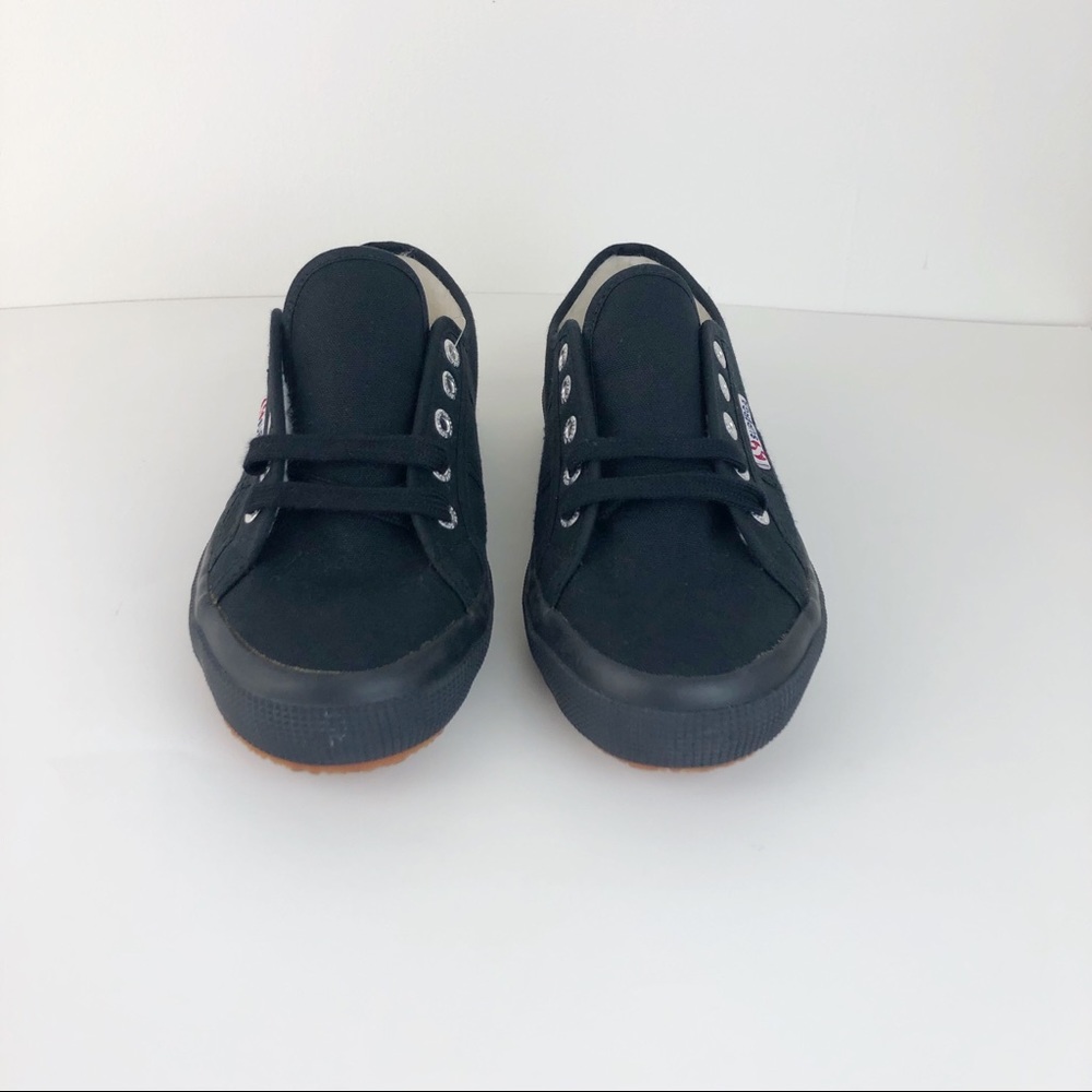 NWT SUPERGA black sherpa lined low top sneaker - Picture 7 of 8